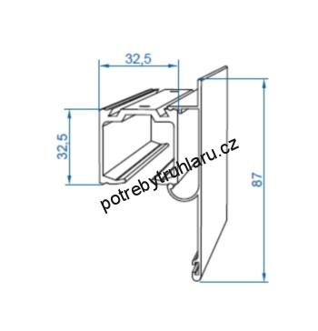 Herkules krycí profil pro dřevěné dveře délka 300 cm